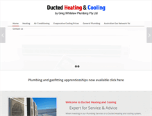 Tablet Screenshot of ductedheatingandcooling.com.au